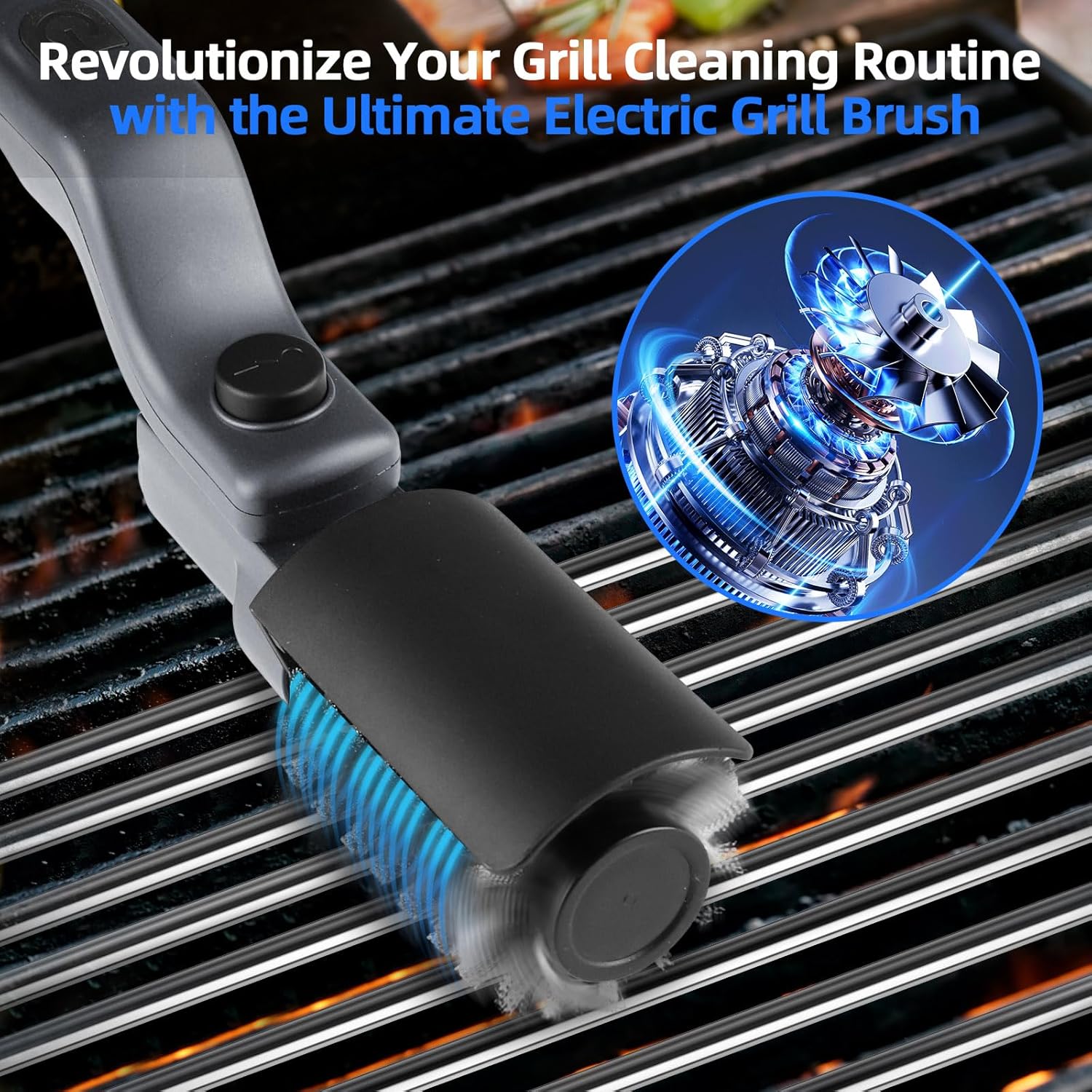 Cordless Grill Cleaning Brush with Adjustable Angles