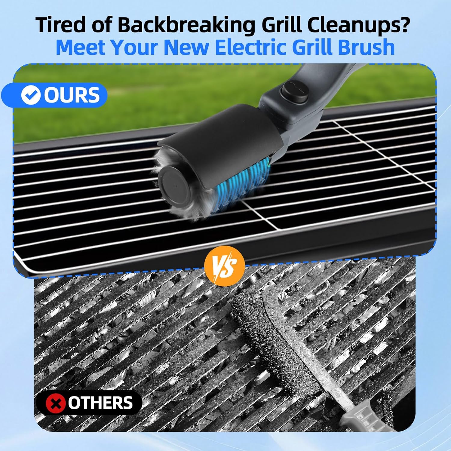 Cordless Grill Cleaning Brush with Adjustable Angles