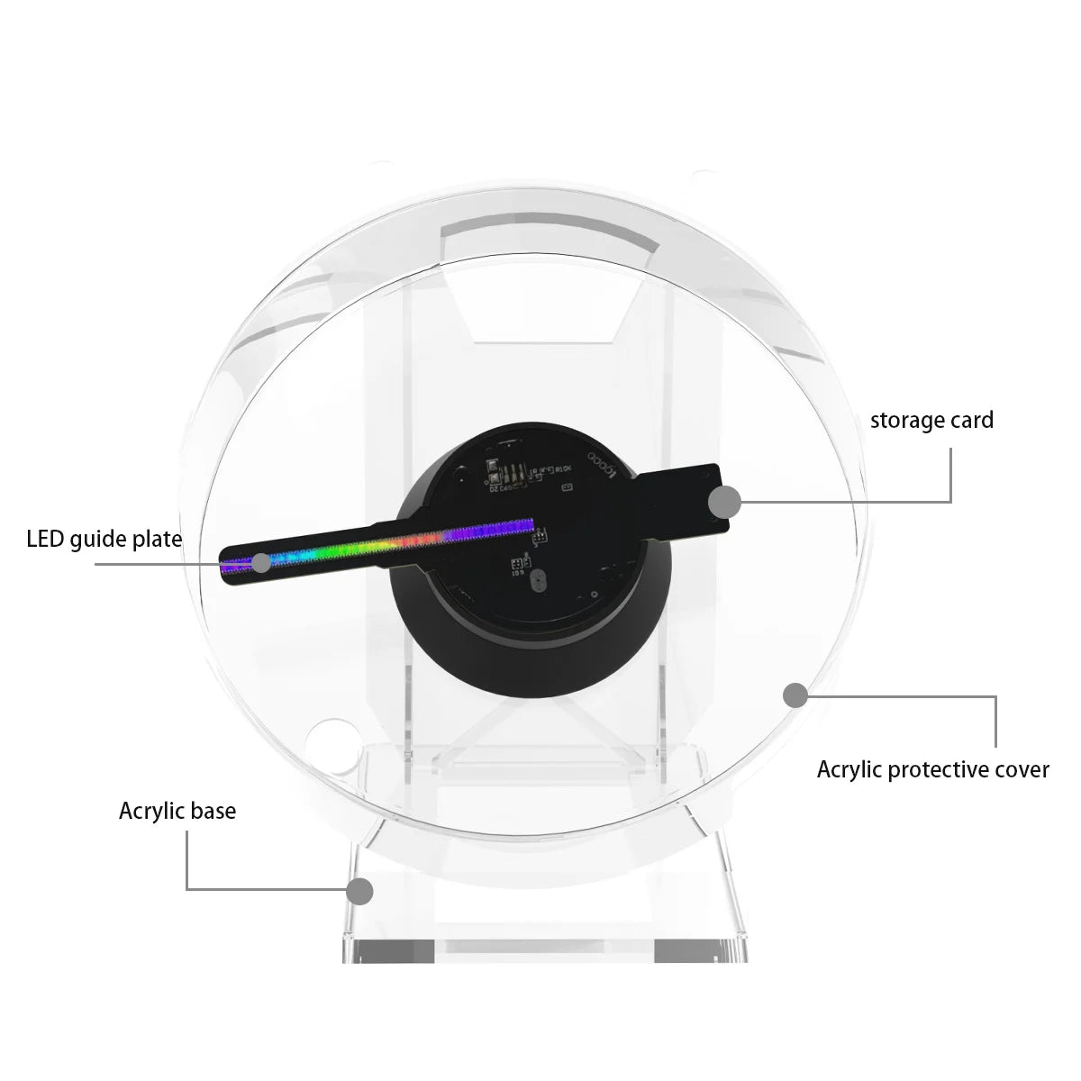 PD13 3D Hologram Projector Fan LED